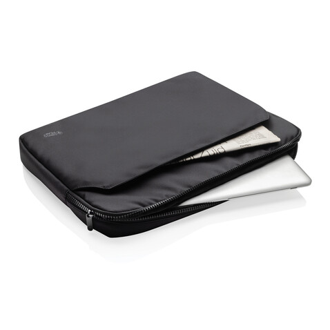 Swiss Peak Aware™ RPET Essential 15.6&quot; Laptop Sleeve schwarz bedrucken, Art.-Nr. P788.1601