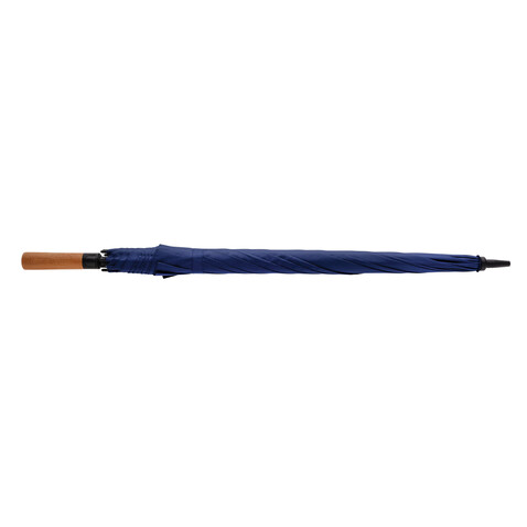 Tony Aware™ RPET 30&quot; Schirm mit auto. Öffnung &amp; Akaziengriff navy blau bedrucken, Art.-Nr. P850.7225