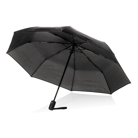 Swiss Peak Vito Aware™ RPET 21&quot; Schirm mit auto open/close schwarz bedrucken, Art.-Nr. P850.7301