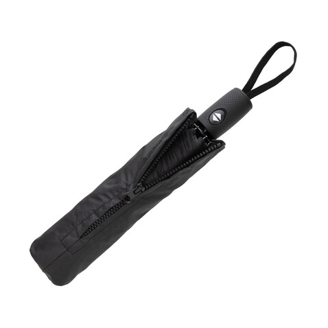 Swiss Peak Vito Aware™ RPET 21&quot; Schirm mit auto open/close schwarz bedrucken, Art.-Nr. P850.7301