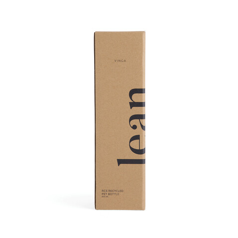 VINGA Lean 800ml RCS RPET Wasserflasche anthrazit bedrucken, Art.-Nr. V4330522 VINGA Lean 800ml RCS RPET Wasserflasche anthrazit bedrucken, Art.-Nr. V4330522
