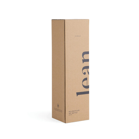 VINGA Lean 800ml RCS RPET Wasserflasche anthrazit bedrucken, Art.-Nr. V4330522 VINGA Lean 800ml RCS RPET Wasserflasche anthrazit bedrucken, Art.-Nr. V4330522