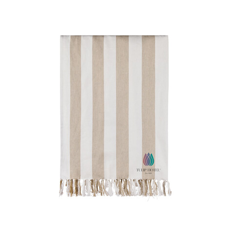 VINGA Ornos GRS Hamamtuch beige, weiß bedrucken, Art.-Nr. V4502119
