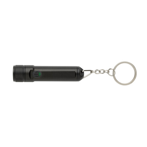 Gear X wiederaufladbare ultrahelle Key-Chain Taschenlampe schwarz bedrucken, Art.-Nr. P514.5001
