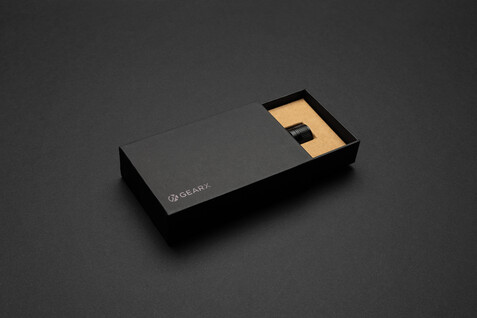 Gear X wiederaufladbare ultrahelle Key-Chain Taschenlampe schwarz bedrucken, Art.-Nr. P514.5001