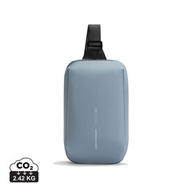Urban wasserabweisender Sling-Bag blau, grau bedrucken, Art.-Nr. P706.2715