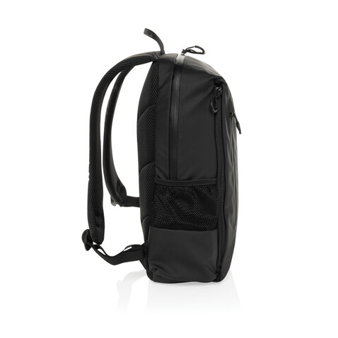 Lima Aware™ RPET wasserabweisender 15,6" Laptop-Rucksack schwarz bedrucken, Art.-Nr. P763.4401 Lima Aware™ RPET wasserabweisender 15,6" Laptop-Rucksack schwarz bedrucken, Art.-Nr. P763.4401