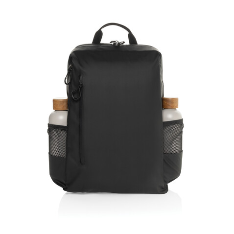 Lima Aware™ RPET wasserabweisender 15,6" Laptop-Rucksack schwarz bedrucken, Art.-Nr. P763.4401 Lima Aware™ RPET wasserabweisender 15,6" Laptop-Rucksack schwarz bedrucken, Art.-Nr. P763.4401
