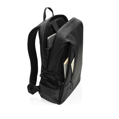 Lima Aware™ RPET wasserabweisender 15,6" Laptop-Rucksack schwarz bedrucken, Art.-Nr. P763.4401 Lima Aware™ RPET wasserabweisender 15,6" Laptop-Rucksack schwarz bedrucken, Art.-Nr. P763.4401