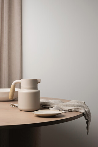 VINGA Arbe RCS Isolierkanne 1200ml beige bedrucken, Art.-Nr. V4290013