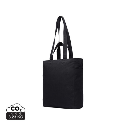 VINGA Hilo AWARE™ Tasche mit Reißverschluss aus rec. Canvas schwarz bedrucken, Art.-Nr. V7620501