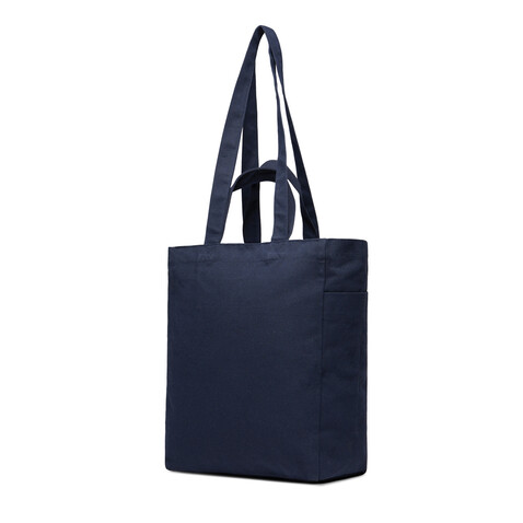VINGA Hilo AWARE™ Tasche mit Reißverschluss aus rec. Canvas navy blau bedrucken, Art.-Nr. V7620525