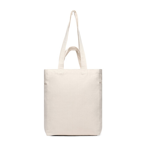 VINGA Hilo AWARE™ Tasche mit Reißverschluss aus rec. Canvas off white bedrucken, Art.-Nr. V7620513