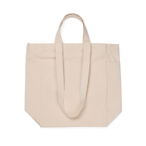 VINGA Hilo AWARE™ Tasche mit Reißverschluss aus rec. Canvas off white bedrucken, Art.-Nr. V7620513