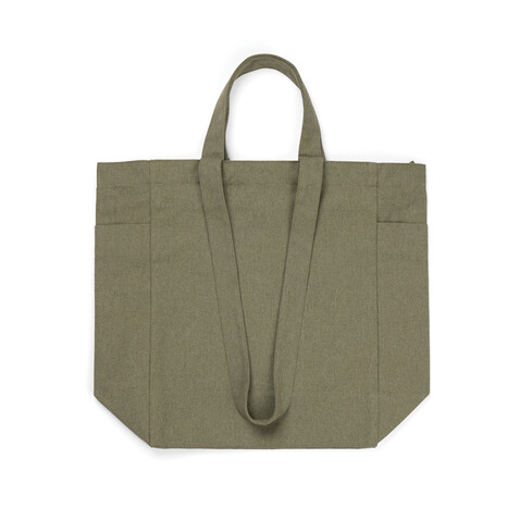 VINGA Hilo AWARE™ Tasche mit Reißverschluss aus rec. Canvas grün bedrucken, Art.-Nr. V7620507 VINGA Hilo AWARE™ Tasche mit Reißverschluss aus rec. Canvas grün bedrucken, Art.-Nr. V7620507