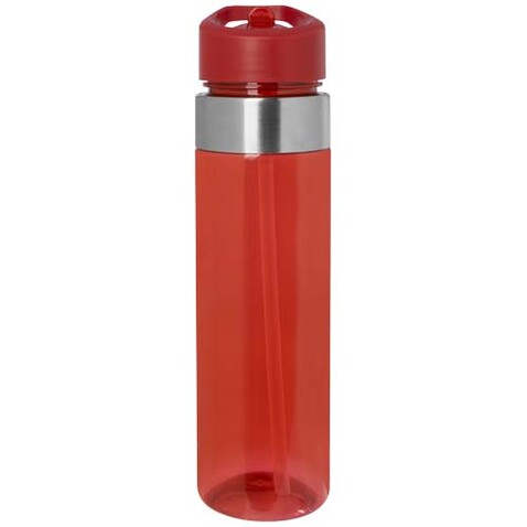 Dylan 650 ml Tritan Flasche mit Ausgussdeckel, rot bedrucken, Art.-Nr. 10082421