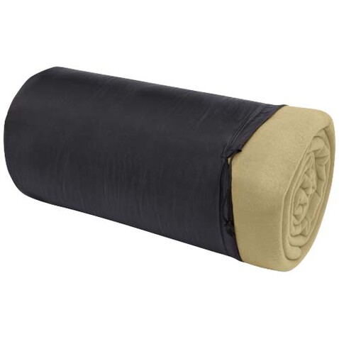 Huggy Fleecedecke mit Hülle 220 × 250 cm, beige bedrucken, Art.-Nr. 11333102