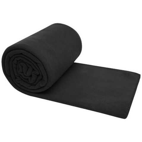 Huggy Fleecedecke mit Hülle 220 × 250 cm, schwarz bedrucken, Art.-Nr. 11333190