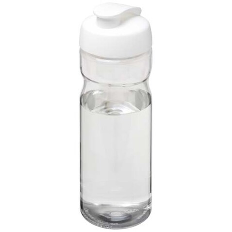 H2O Active® Eco Base 650 ml Sportflasche mit Klappdeckel, transparent, weiss bedrucken, Art.-Nr. 21009792 H2O Active® Eco Base 650 ml Sportflasche mit Klappdeckel, transparent, weiss bedrucken, Art.-Nr. 21009792
