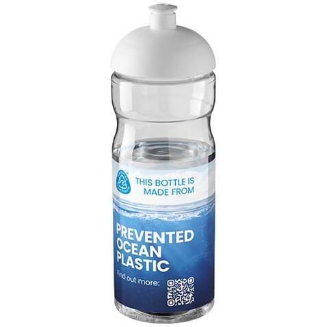 H2O Active® Eco Base 650 ml Sportflasche mit Stülpdeckel, transparent, weiss bedrucken, Art.-Nr. 21009892 H2O Active® Eco Base 650 ml Sportflasche mit Stülpdeckel, transparent, weiss bedrucken, Art.-Nr. 21009892