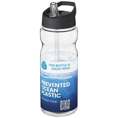 H2O Active® Eco Base 650 ml Sportflasche mit Ausgussdeckel, transparent, schwarz bedrucken, Art.-Nr. 21009991 H2O Active® Eco Base 650 ml Sportflasche mit Ausgussdeckel, transparent, schwarz bedrucken, Art.-Nr. 21009991
