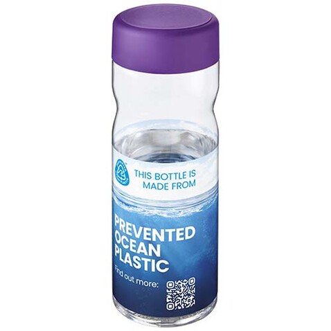 H2O Active® Eco Base 650 ml Sportflasche mit Drehdeckel, transparent, lila bedrucken, Art.-Nr. 21043596 H2O Active® Eco Base 650 ml Sportflasche mit Drehdeckel, transparent, lila bedrucken, Art.-Nr. 21043596