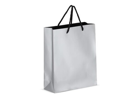 FSC Papier Geschenktasche 24 x 10 x 30cm 200g/m² - Silber bedrucken, Art.-Nr. LT91516-N0005 FSC Papier Geschenktasche 24 x 10 x 30cm 200g/m² - Silber bedrucken, Art.-Nr. LT91516-N0005