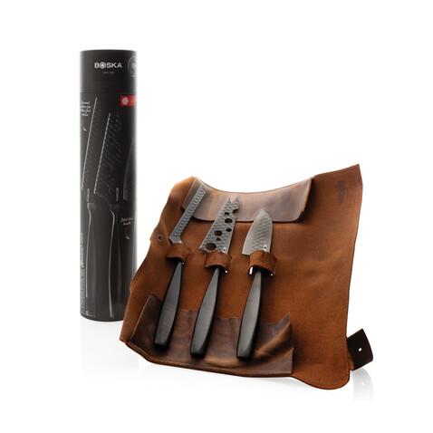 BOSKA Käsemesserset Monaco+ Black schwarz bedrucken, Art.-Nr. RB307089