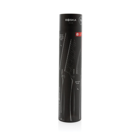 BOSKA Käsemesserset Monaco+ Black schwarz bedrucken, Art.-Nr. RB307089