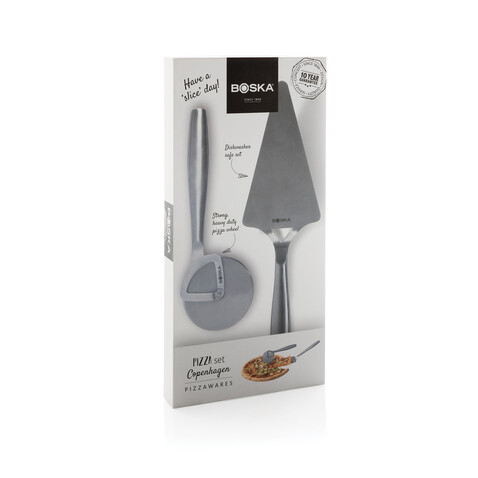 BOSKA Pizza-Set Copenhagen Stahl bedrucken, Art.-Nr. RB320550