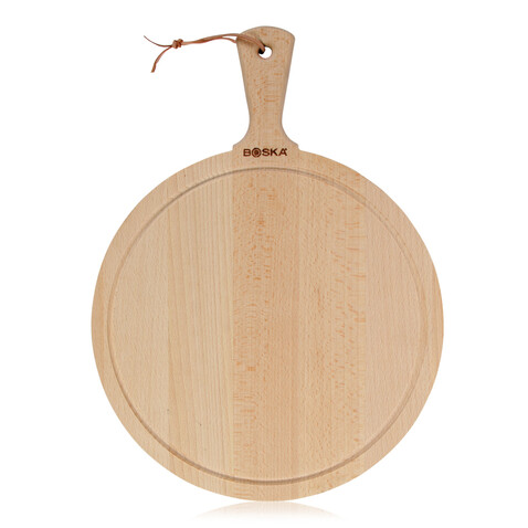 BOSKA Servierbrett Round Amigo L braun bedrucken, Art.-Nr. RB358122
