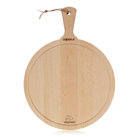 BOSKA Servierbrett Round Amigo L braun bedrucken, Art.-Nr. RB358122