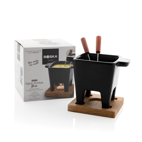 BOSKA Tapas Fondue Nero, 300 ml schwarz, braun bedrucken, Art.-Nr. RB853530