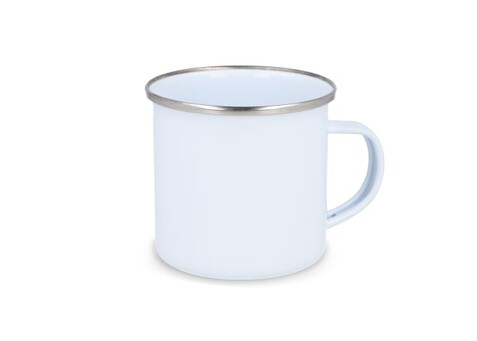Emalie Becher 350ml - Weiss bedrucken, Art.-Nr. LT51110-N0001