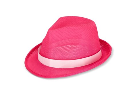 Polyestermütze mit Sublimationsband - Neonpink bedrucken, Art.-Nr. LT90501-N9972