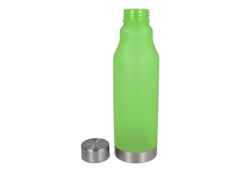 R-PET Flasche gefrostet 600ml - Ecru / Hellgrün bedrucken, Art.-Nr. LT98824-N5432