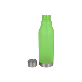 R-PET Flasche gefrostet 600ml - Ecru / Hellgrün bedrucken, Art.-Nr. LT98824-N5432