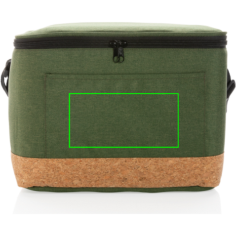 Impact AWARE™ XL RPET Two-Tone Kühltasche mit Korkdetail grün bedrucken, Art.-Nr. P422.357