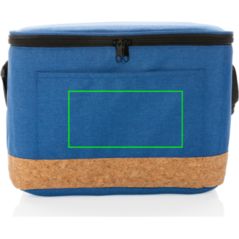 Impact AWARE™ XL RPET Two-Tone Kühltasche mit Korkdetail blau bedrucken, Art.-Nr. P422.355