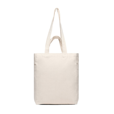 VINGA Hilo AWARE™ Tasche mit Reißverschluss aus rec. Canvas off white bedrucken, Art.-Nr. V7620513