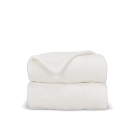 colar fleece blanket 130x170 cm - Weiss bedrucken, Art.-Nr. LT90103-N0001