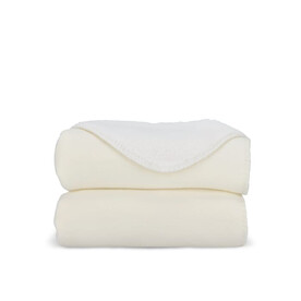 sherpa fleece blanket 130x170 cm - Weiss bedrucken, Art.-Nr. LT90104-N0001