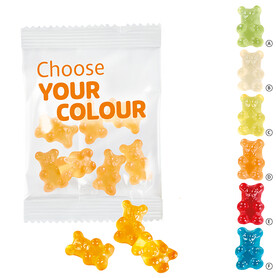 Unifarbene P.-Bärchen, 10 g, komp. Tüte bedrucken, Art.-Nr. 110710110