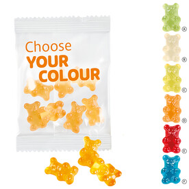 Unifarbene P.-Bärchen, 10 g, komp. Tüte bedrucken, Art.-Nr. 110710110