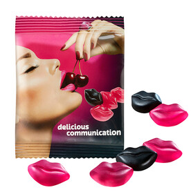 Vegane Schwarzwälder Kirsch-Küsschen bedrucken, Art.-Nr. 110714815