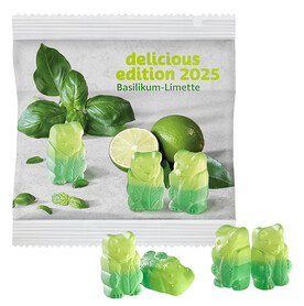 Vegane Basilikum-Limetten Bärchen, komp. Tüte bedrucken, Art.-Nr. 110714901