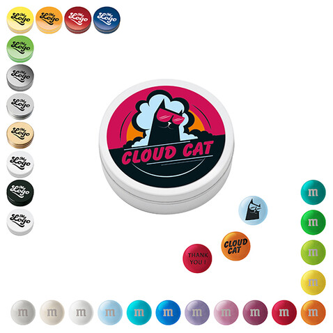Personalisierte M&amp;M&#039;S® Metallbox 20 g bedrucken, Art.-Nr. 110734050
