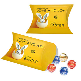 Promo-Kissenverpackung Lindor Pralinés bedrucken, Art.-Nr. 110774504 Promo-Kissenverpackung Lindor Pralinés bedrucken, Art.-Nr. 110774504
