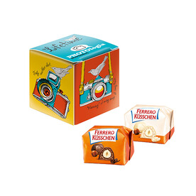 Mini Promo-Würfel Ferrero Küsschen bedrucken, Art.-Nr. 110775001 Mini Promo-Würfel Ferrero Küsschen bedrucken, Art.-Nr. 110775001