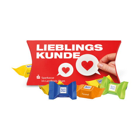 KISSENVERPACKUNG „CREATIVE” bedrucken, Art.-Nr. 91195 - Ritter SPORT Schokowürfel